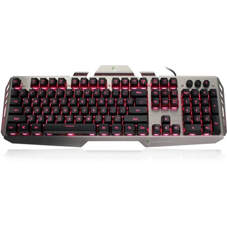 Iogear Hover Aluminum Gaming Keyboard w/ 3 Color Led Backlight-Black/Gray GKB704L-BK